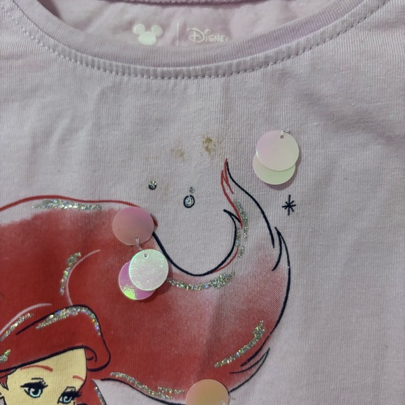 3/$15 Disney jumping beans Little Mermaid Ariel sequin bling Long Sleeve shirt 5 - Picture 4 of 5